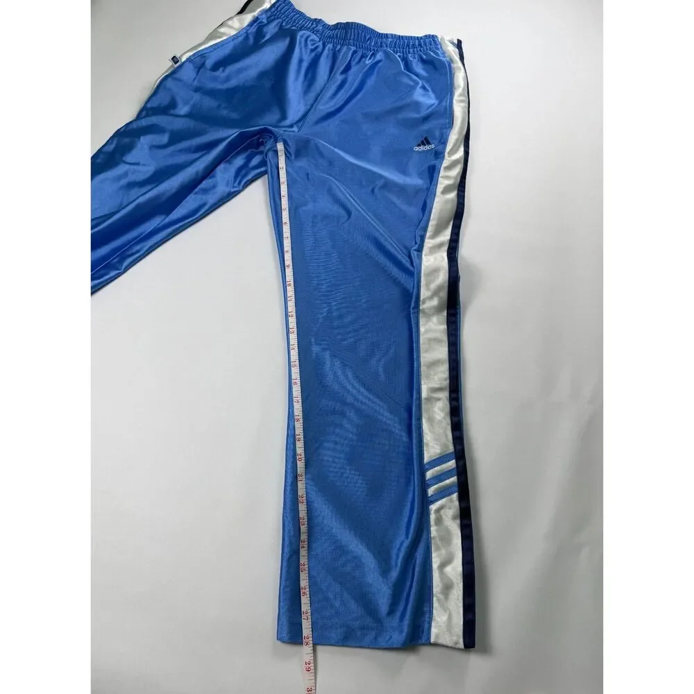 Adidas Pure Game Series Tearaway Joggers Blue Y2K Track Pants Small